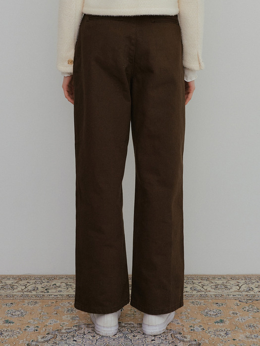 monts 1425 cotton wide leg pants (brown)