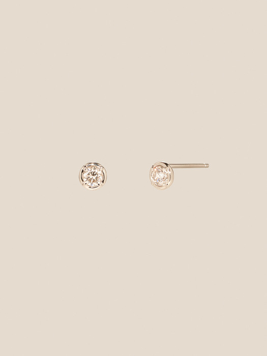 14k Poe 0.1ct Diamond Earring