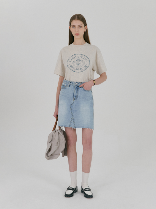 ESSENTIAL CUT-OFF DENIM SKIRT LIGHT BLUE_UDSK2B225B1