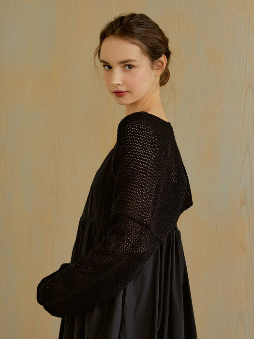 Summer knit bolero (black)