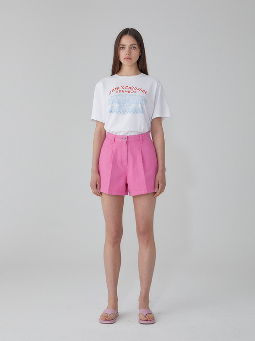 High-rise Pink Denim Shorts (JWPA2E925P3)