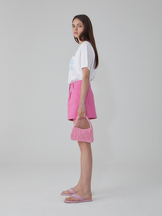 High-rise Pink Denim Shorts (JWPA2E925P3)