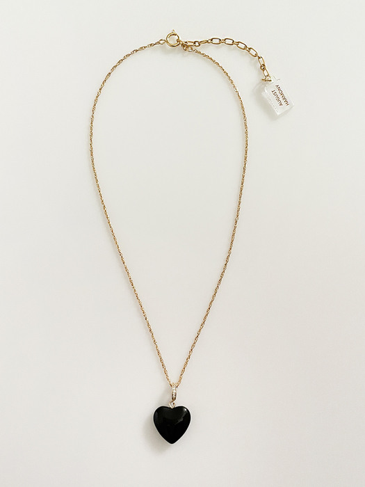 Cocktail Heart Necklace (Black Martini)