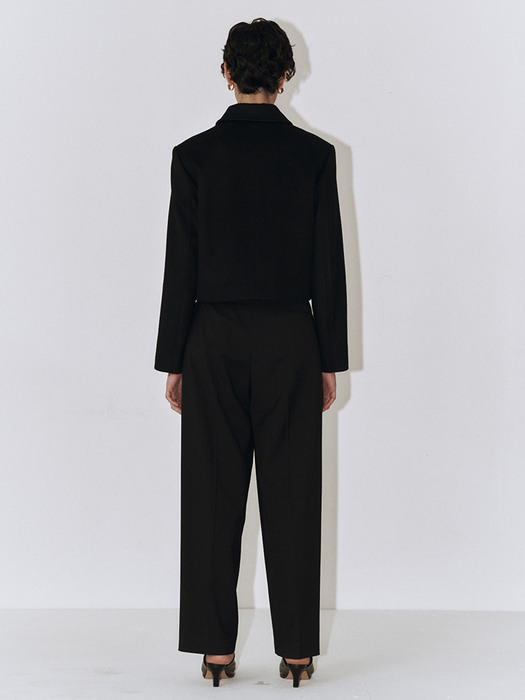 Semi Low-rise Belted Trousers_Black