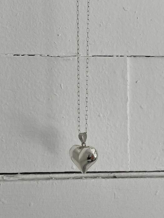 [silver925] bold heart long necklace (60cm/80cm)