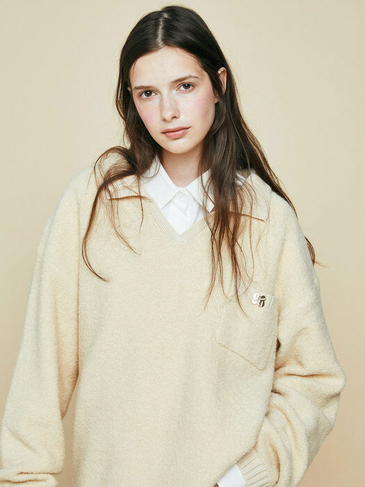 BOYFRIEND SWEATER- Beige