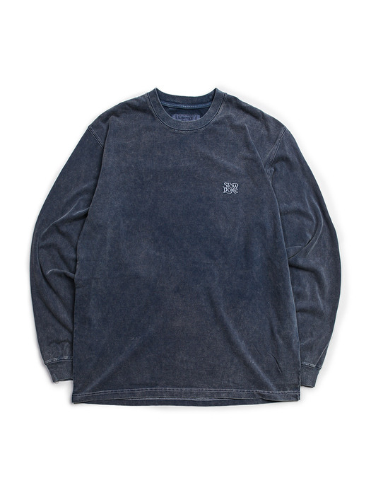 Pigment Dyeing Long Sleeve -Navy-