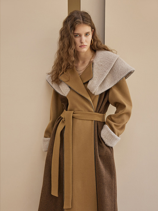 Double Wide Collared Maxi Coat