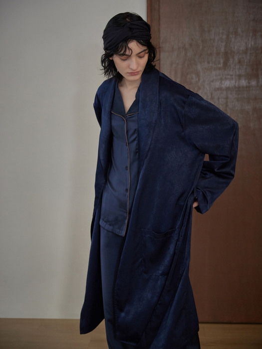 CLASSIC LONG ROBE_wild navy (women)