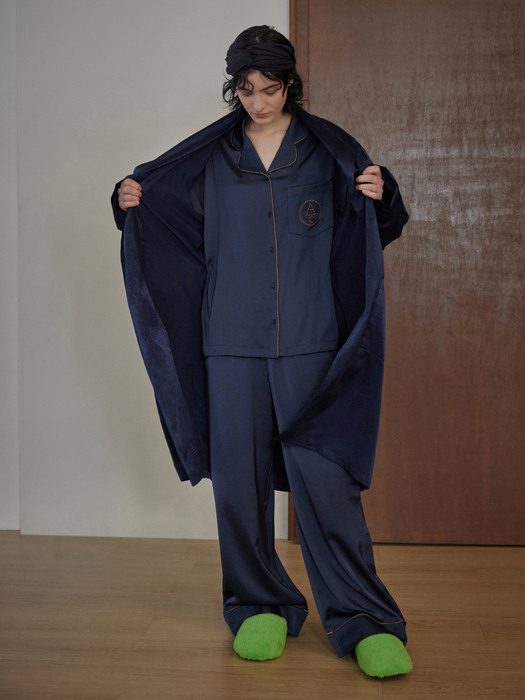 CLASSIC LONG ROBE_wild navy (women)