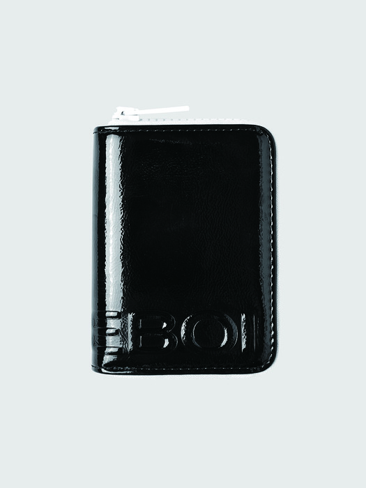 enamel zip cardholder(애나멜지퍼카드홀더) - 블랙