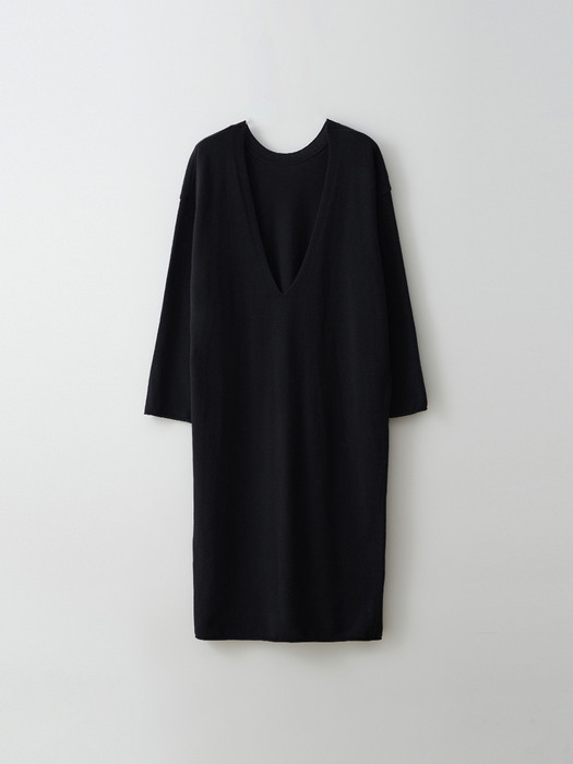 2way knit dress (black)