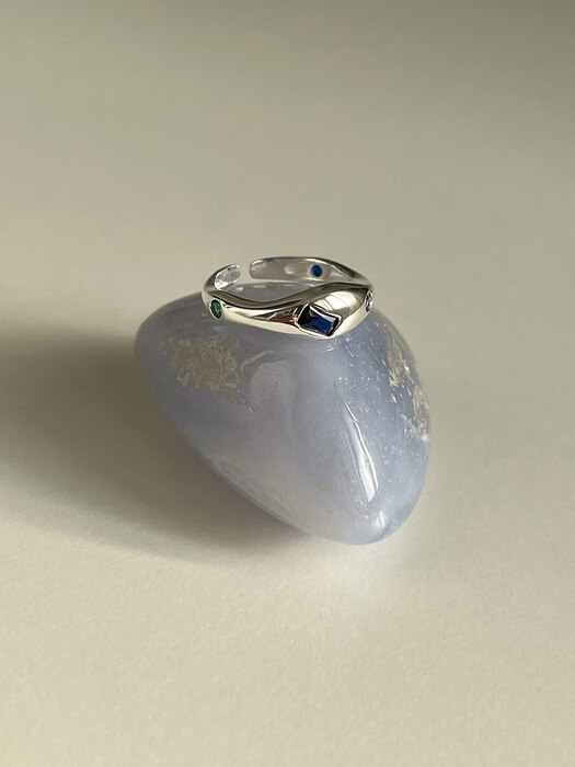 [925silver] Kitch stone ring