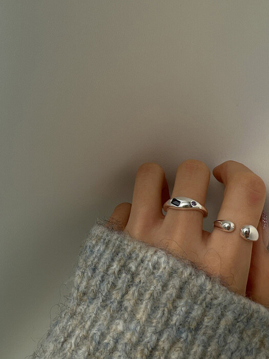 [925silver] Kitch stone ring