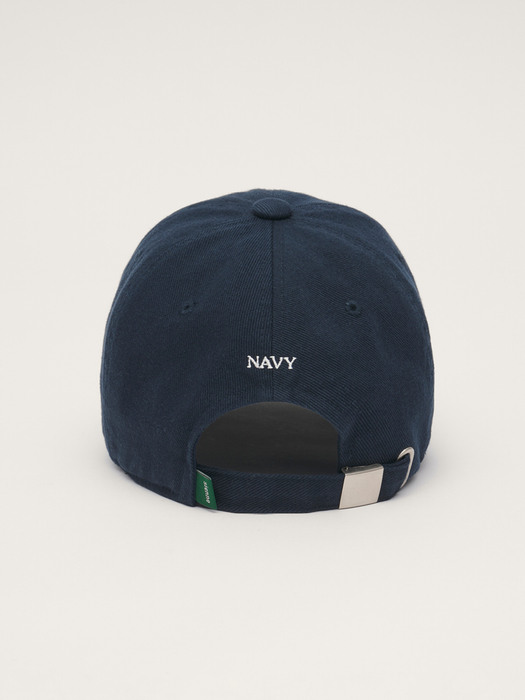 Washing Lettering Ball Cap (Navy)