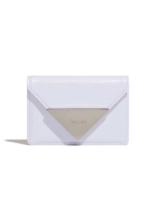 CRINKLE TRIANGLE ACCORDION POCKET - FOG LAVENDER