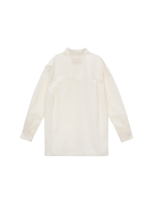 POCKET STRIPE STRING SHIRT IN BEIGE