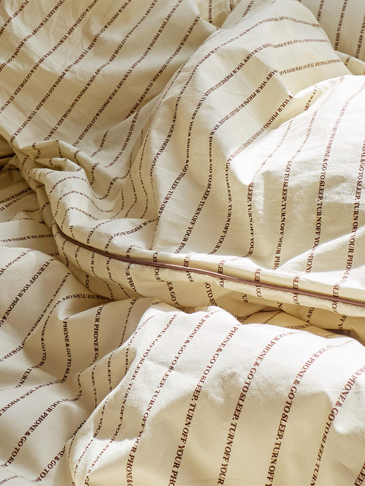 Pin-stripe Pillowcase (Ivory)