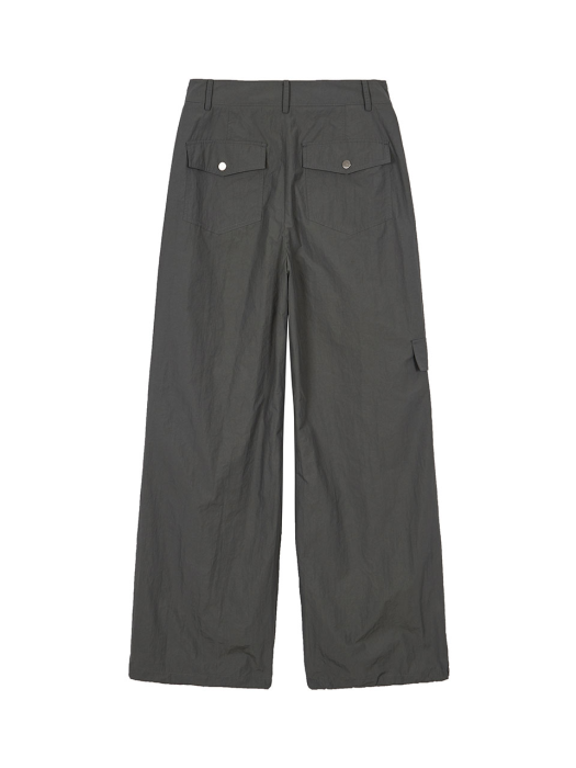 Nylon Shirring Pants in D/Grey VW3ML052-13