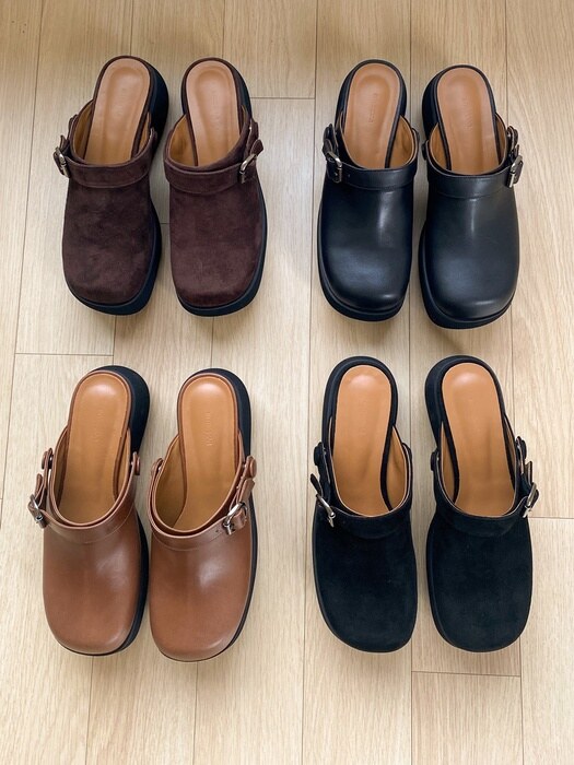 [리퍼브] IS_221325 2WAY Buckle Clog(4colors)