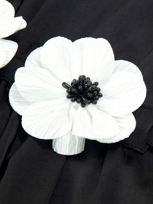 Maldive Flower Black Long Dress