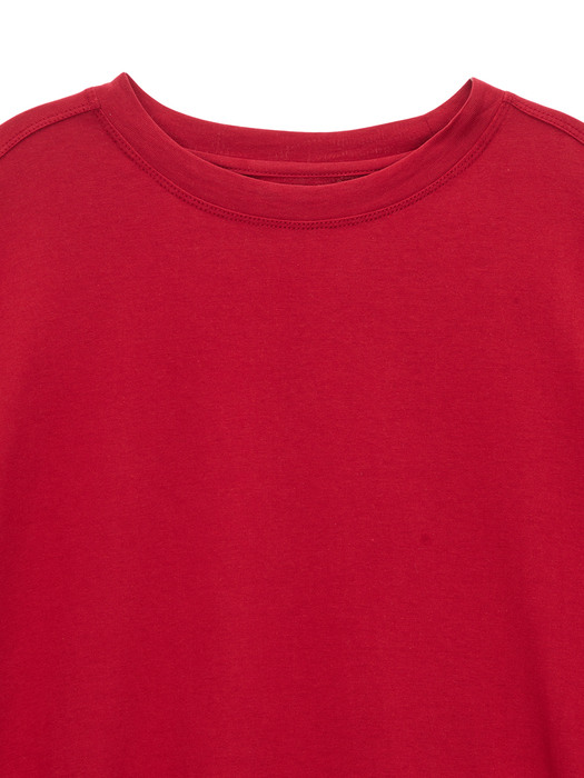 SIDE LOGO TAPING BOXY TOP IN RED