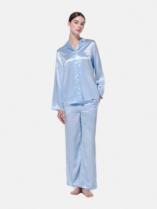 Lumiere Silk Pajamas Light blue