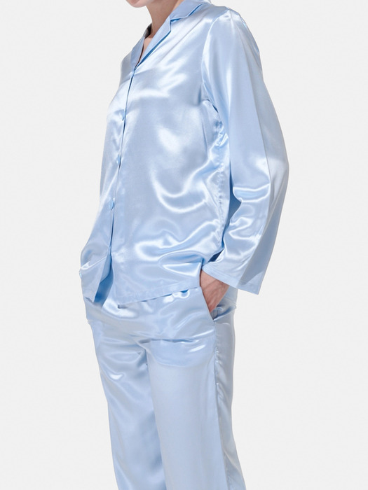 Lumiere Silk Pajamas Light blue