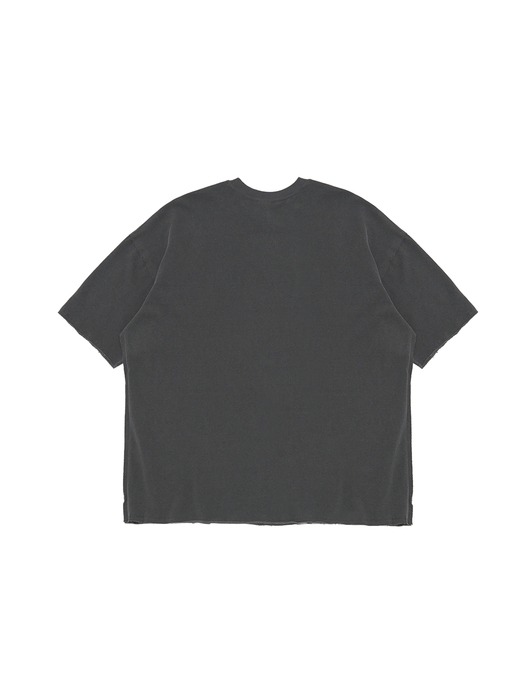 VINTAGE P. DYEING CUT-OUT BOX 1/2 TEE (Charcoal)