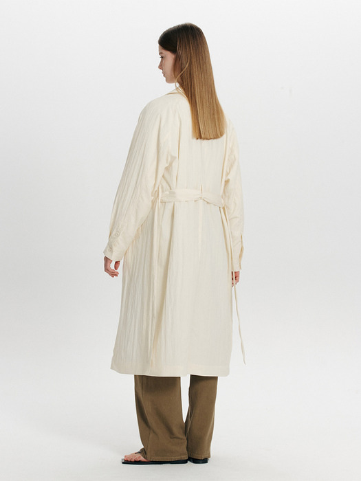 Belted Trench Coat(Cream)