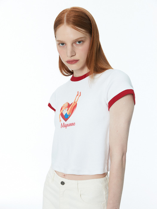Pin-up girl crop t-shirt 002 White