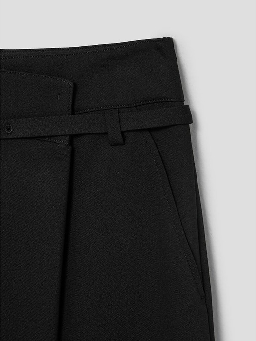 Belted Midi Skirt  Black (KE3827M055)