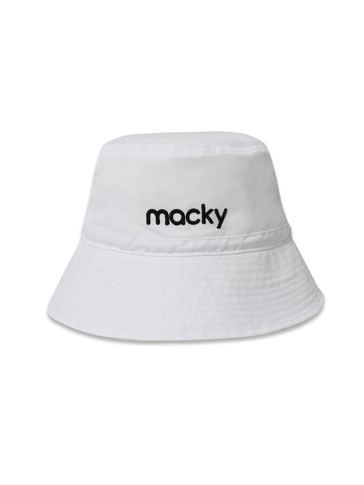 basic logo bucket hat white