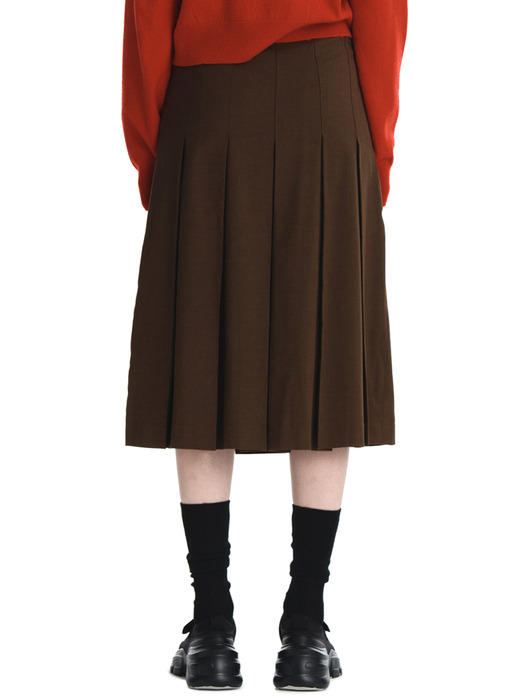 Sicoris Pleats Skirt (Brown)