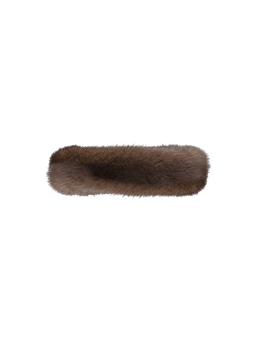[serre-tete] Mink Fur Band - Brown