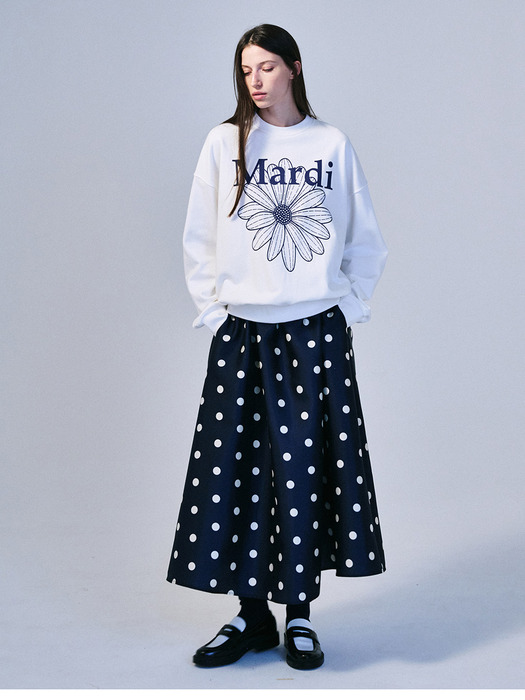 SWEATSHIRT FLOWERMARDI_WHITE NAVY