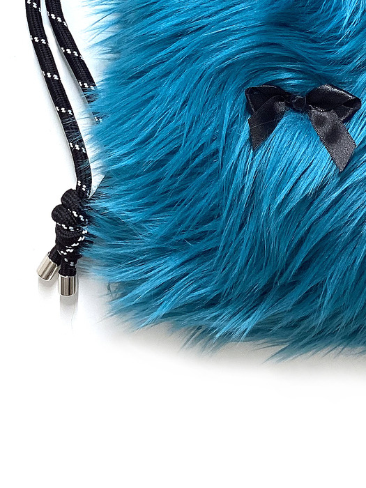 Ribbon Gym Sack [Blue Fur]