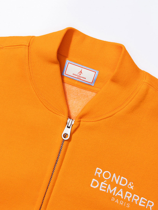 [Woman] Rond&Demarrer Bold Logo Sweat Crop Blouson [Orange]