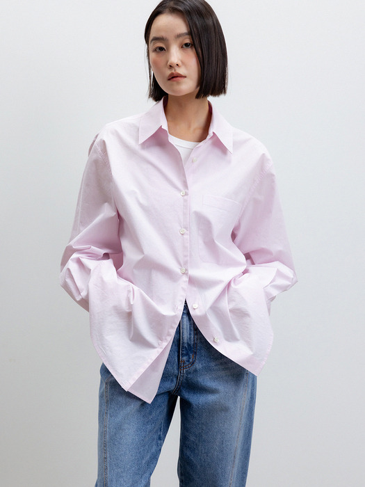 Over Fit Twisted Shirts_Pink