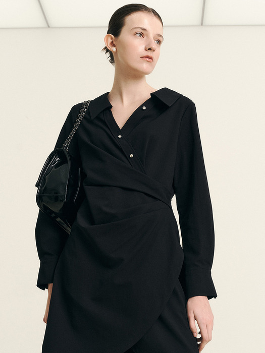 WD_Deconstructed shirt dress_BLACK