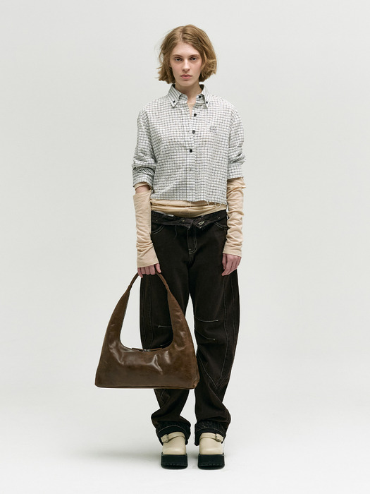 HOBO LARGE_washed brown pull-up