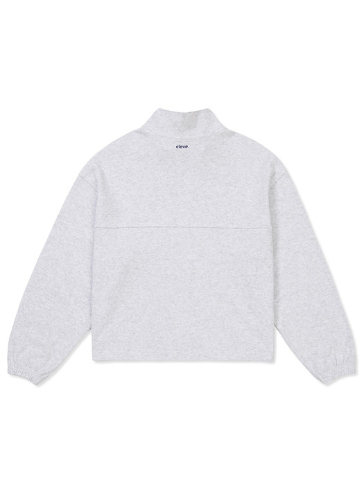 [24SS clove] Soft Terry Half-Zip Sweatshirt (Light Grey)