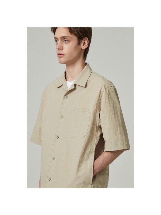oversized multi-pocket half shirt_CWSAM24307BEX