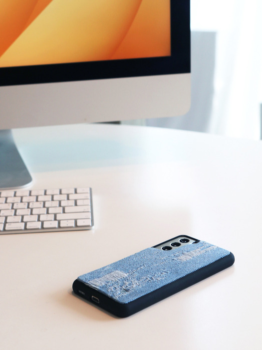 TEXTILE PHONE CASE [MID BLUE]