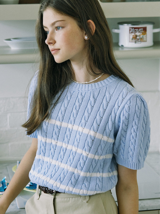 Marina Stripe Knit - Blue