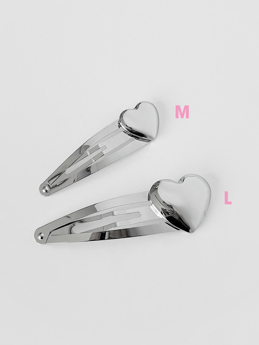 heart metal hair pin L