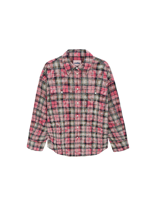 DIRTYWASHING OVERFIT CHECK SHIRT PINK