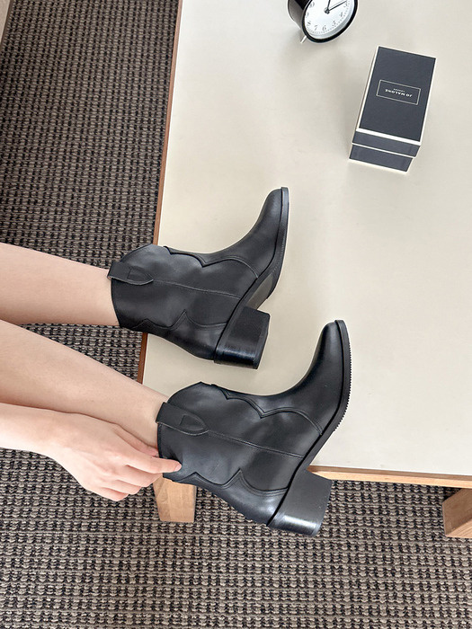 [단독] IS_241704_COWGIRL WESTERN ANKLE BOOTS (5COLOR)