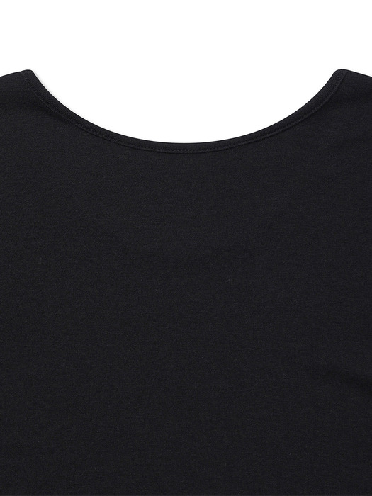 BACK SCOOP NECK TOP BLACK