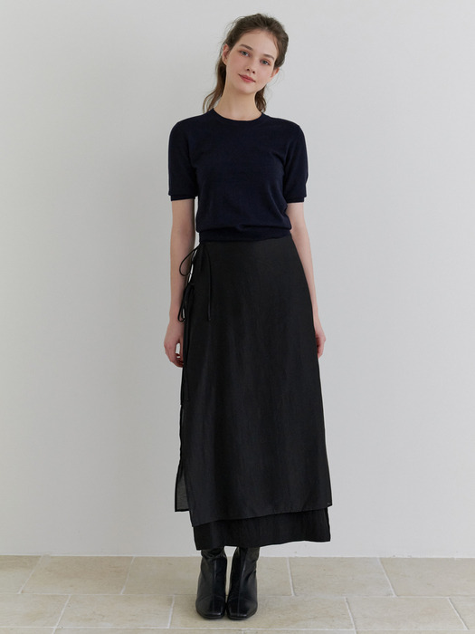 Deary layered skirt (black)